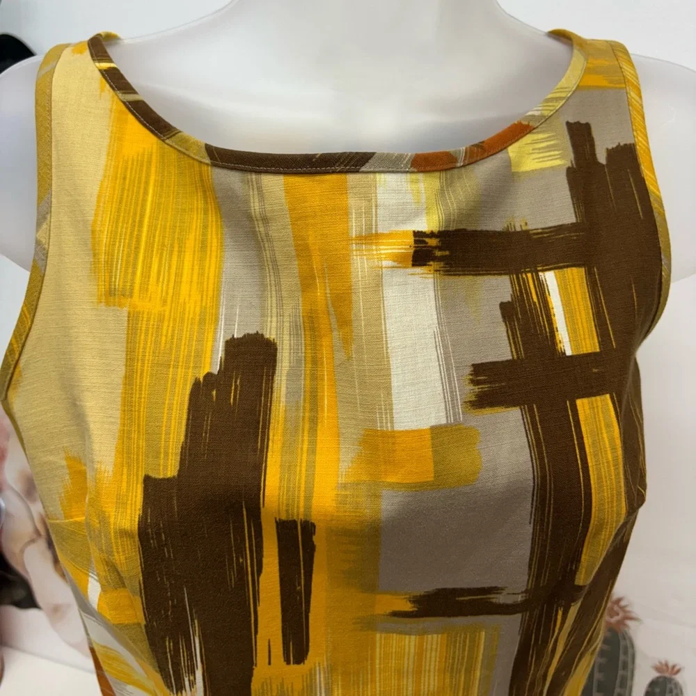 TABITHA Anthropologie Brushstroke Print Sheath Dress - Picture 8 of 15